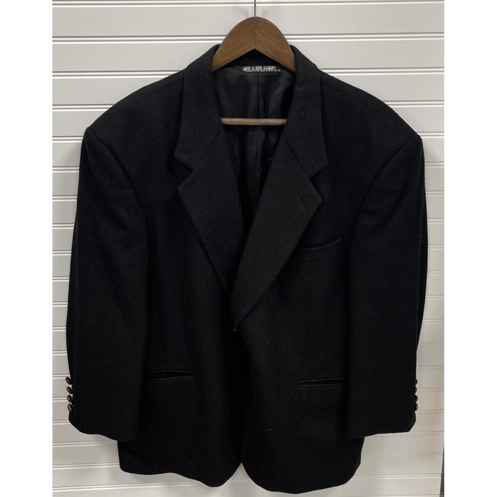 Tailors Row Deansgate Mens 42R Black 100% Camel Hair Blazer Sport Coat